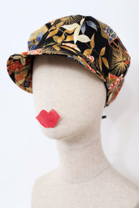 Casquette KAME Eventails noirs - Fleurs d'Ascenseurs