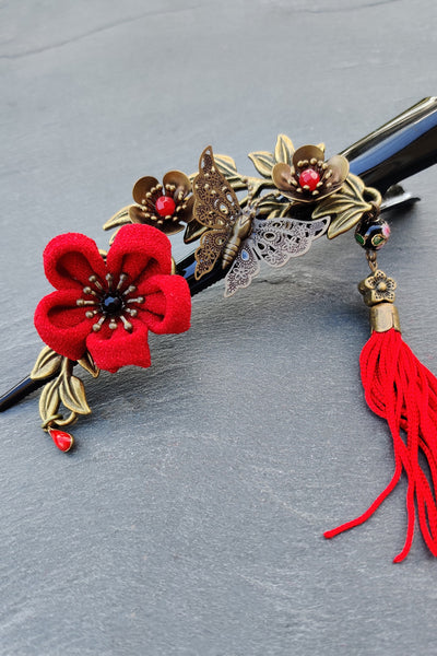 Grande pince kanzashi CHAMADE