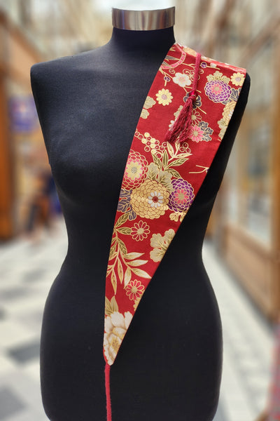 Ceinture OBI Kiku bordeaux - Fleurs d'Ascenseurs