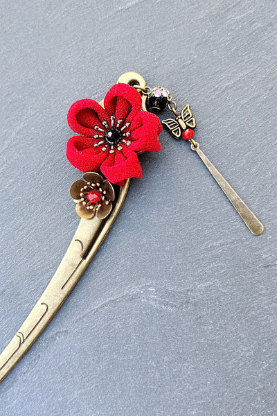 Pic à cheveux kanzashi DESIR