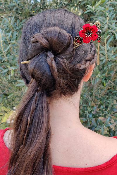 Pic à cheveux kanzashi DESIR