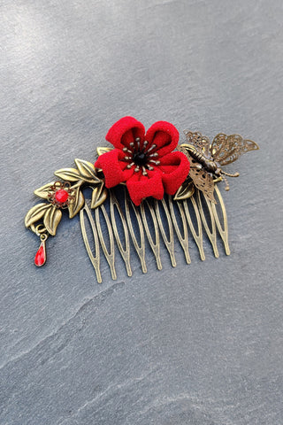 Peigne kanzashi ADORATION