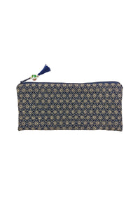 Trousse longue LOON Asanoha marine - Fleurs d'Ascenseurs