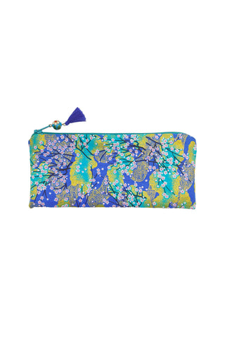 Trousse longue LOON Ume turquoise - Fleurs d'Ascenseurs