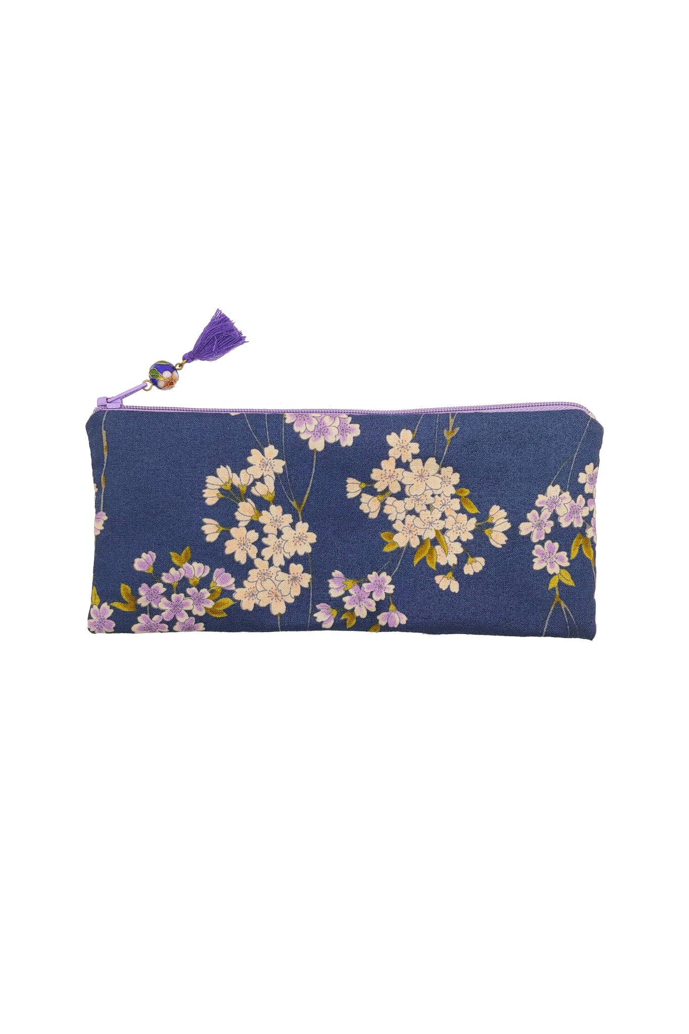 Trousse longue LOON Sakura marine - Fleurs d'Ascenseurs