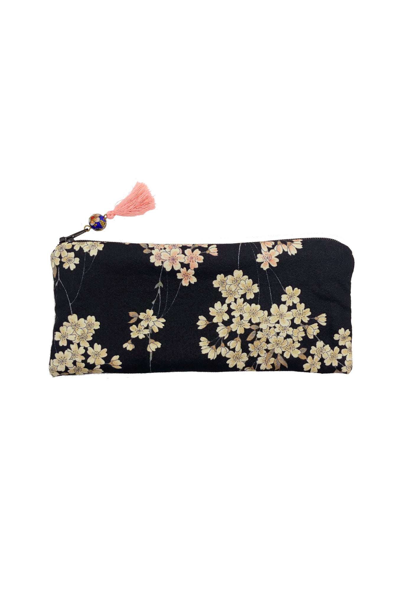 Trousse longue LOON Sakura noir - Fleurs d'Ascenseurs