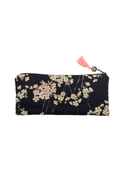 Trousse longue LOON Sakura noir - Fleurs d'Ascenseurs