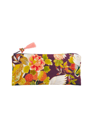 Trousse longue LOON Momotsuru violet - Fleurs d'Ascenseurs