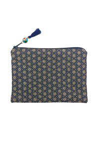 Trousse MOON Asanoha marine - Fleurs d'Ascenseurs