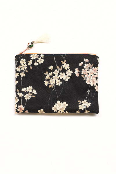 Trousse MOON Sakura noir - Fleurs D'Ascenseurs